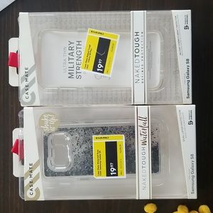💛 Free with purchase 💛 2 Samsung Galaxy S8 Cases - black glitter and clear